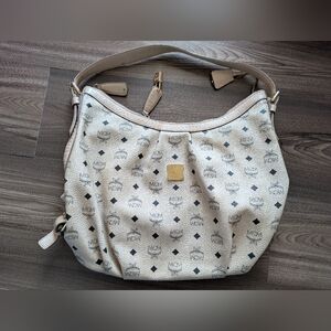 MCM Monogram‎ Hobo Shoulder Leather Bag With Lock And Key